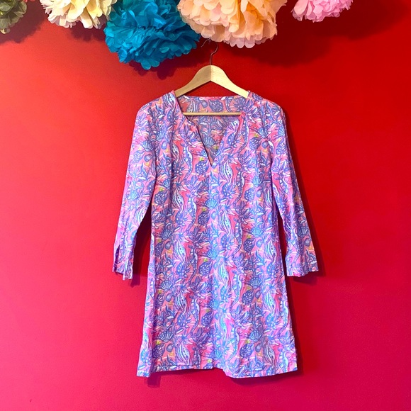 Breezy Seahorse Print Tunic Dress - Picture 2 of 8